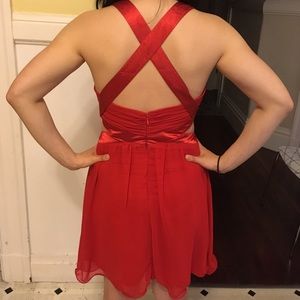 Beautiful red ASOS cross back dress (size 4)